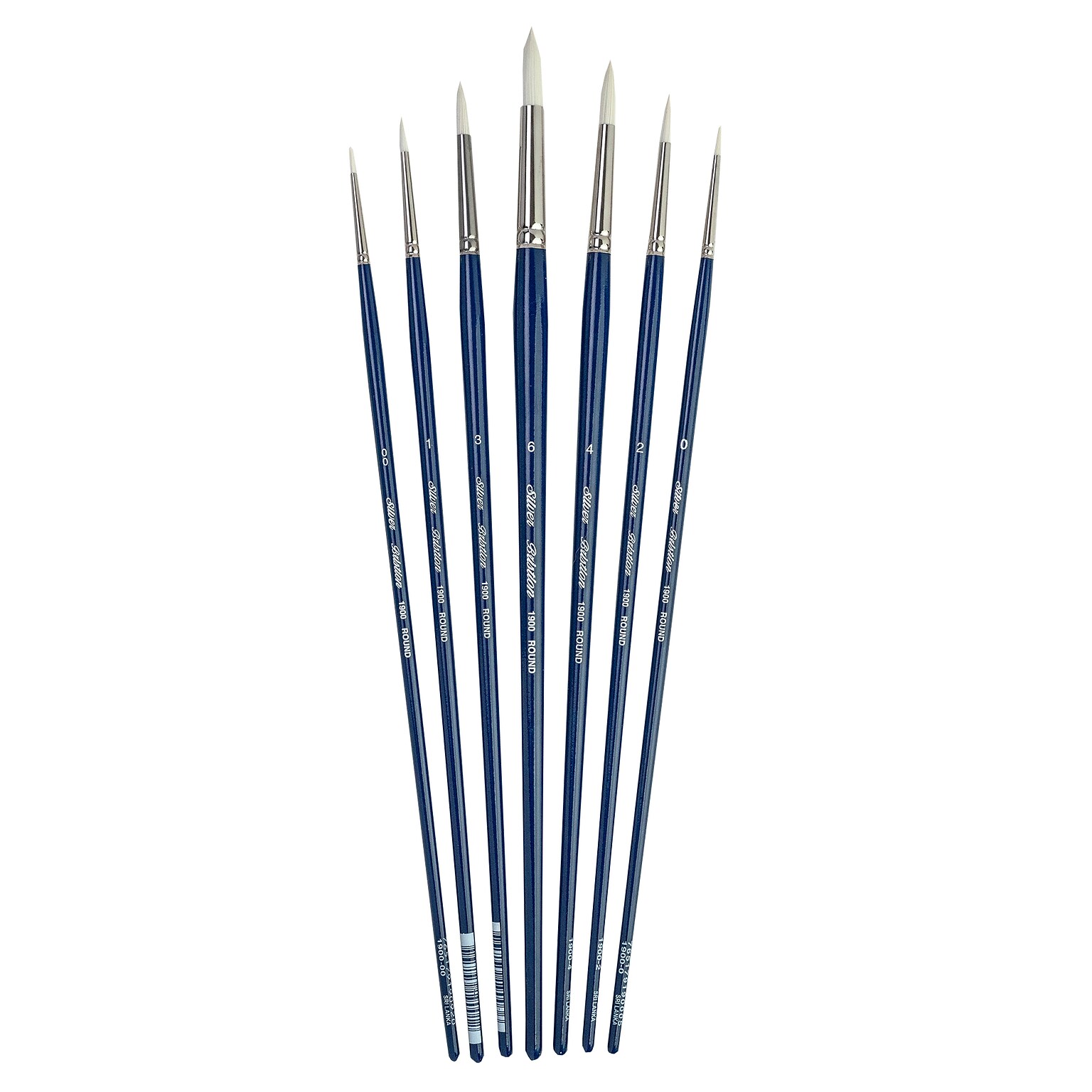 Silver Brush Bristlon Round Brushes, 7/Pack (SLVBR1950)