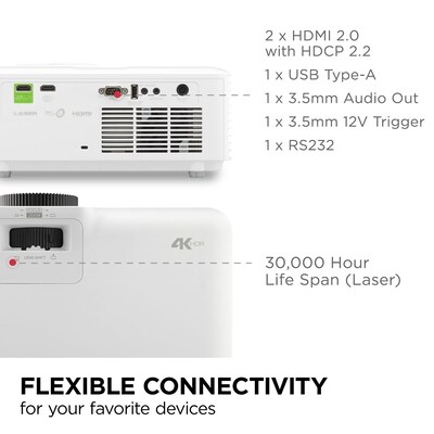 ViewSonic 3500 Lumens UHD 240Hz Laser Gaming Projector (LX700-4K)