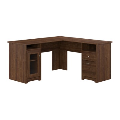 Bush Furniture Cabot 60W L Shaped Computer Desk, Modern Walnut (WC31030-03K)