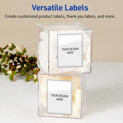 Avery Laser/Inkjet Rectangle Multipurpose Labels, 4" x 3-1/3", White, 80/Pack (S00-F37)