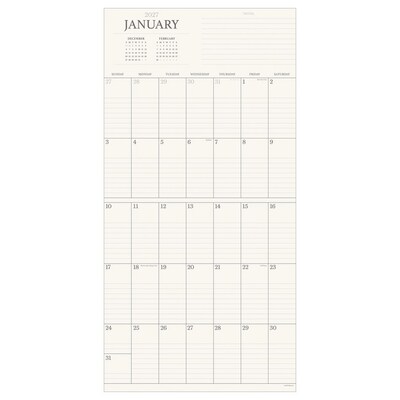 2027 TF Publishing Simple Aesthetic Grid 12 x 12 Monthly Wall Calendar, Multicolored (27-1147)