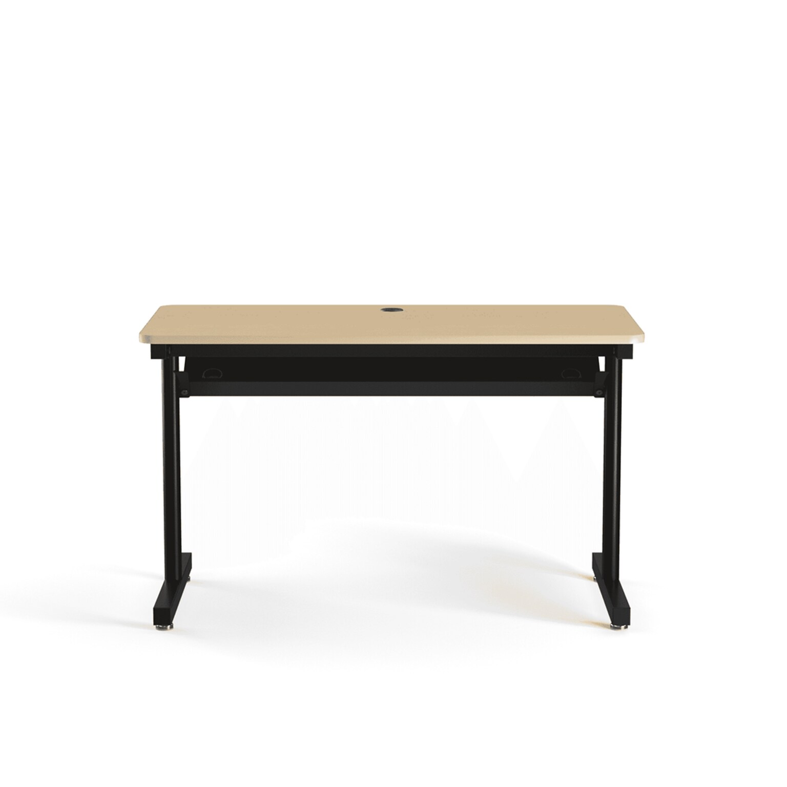 VersaDesk 48W Basic Computer Table, Maple/Black (BCT4824-BM)