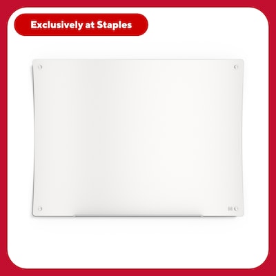 TRU RED™ Ergonomic Curved Magnetic Glass Dry-Erase Whiteboard, 4' x 3' (TR62094)