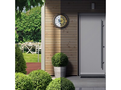 La Crosse Technology Indoor/Outdoor Lighted Dial Analog Quartz Wall Clock, 18"Dia. (403-3246BR)