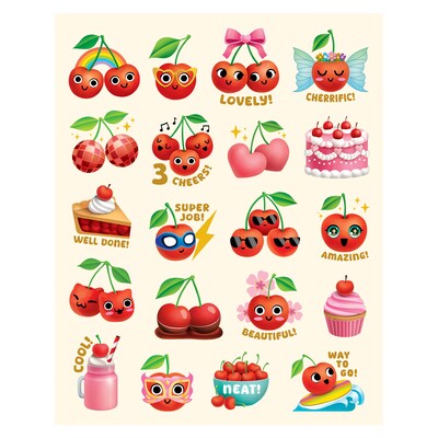 Teacher Created Resources Cherry Smelly Stickers, Multicolored, 120/Pack, 6/Packs/Bundle (TCR9450-6)