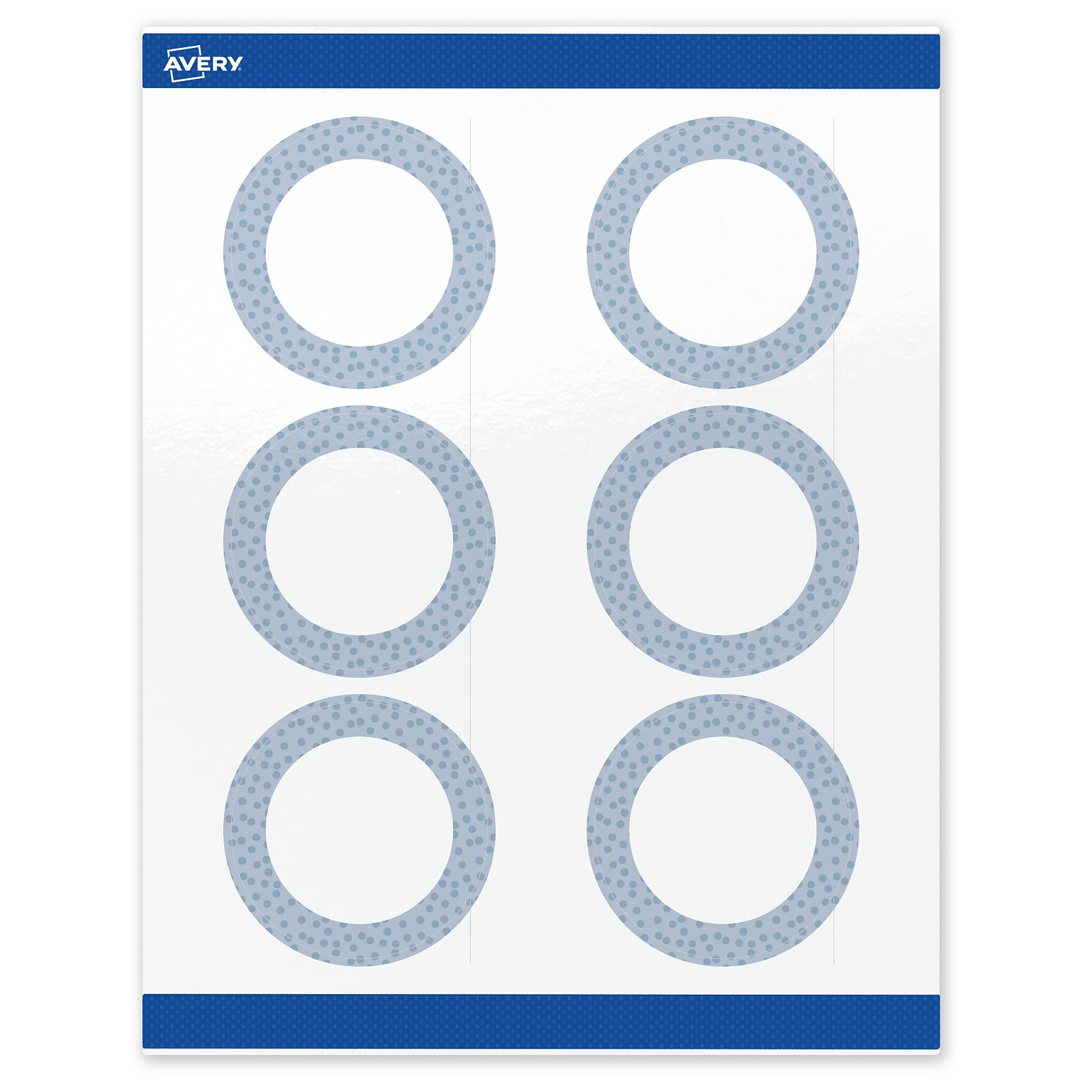 Avery Laser/Inkjet Circle Multipurpose Labels, 3 Dia., White, 60/Pack (S00-F8N)