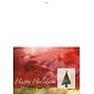 Happy Holidays cut out christmas tree - 7 x 10 scored for folding to 7 x 5, 25 cards w/A7 envelopes per set
