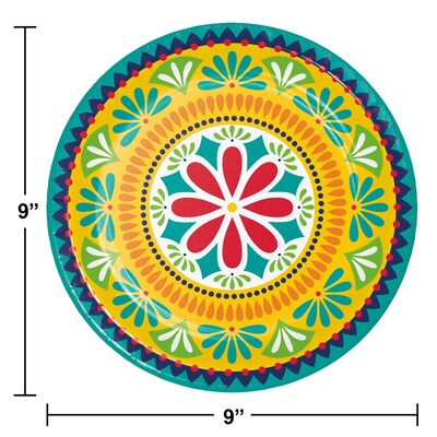 Creative Converting Fiesta Pottery Paper Plates, 24/Pack (DTC362831DPLT)