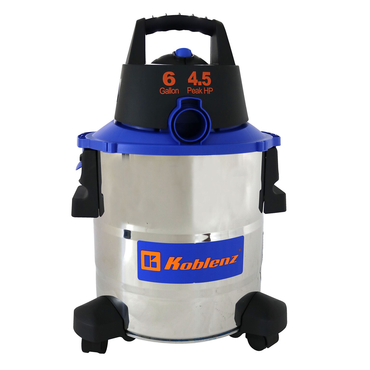 Koblenz 6-Gal. Portable Wet/Dry Vacuum with Blower, Bagless, Stainless Steel/Blue (WD-6 L212 SS)