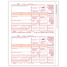 ComplyRight® 2023 1099-R Tax Form, Federal Copy A, 2-Up, 50/Pack (514050)