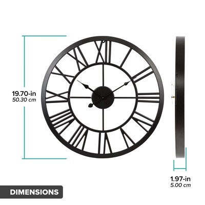 La Crosse Clock 19.7" Edison Analog Quartz Lighted Wall Clock (404-3450B)