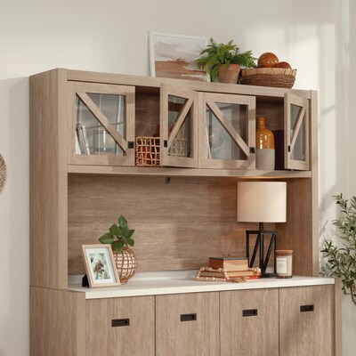 Sauder Dixon City 66"W Desktop Hutch, Brushed Oak (432895)
