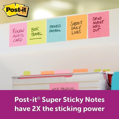 Post-it Pop Up Super Sticky Notes, 3 x 3 in., 1 Dispenser, 12 Pads, 90 Sheets/Pad, 2x the Sticking P