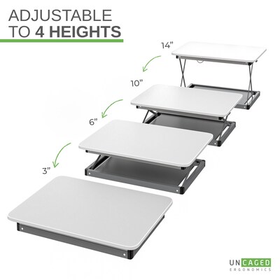 Uncaged Ergonomics CHANGEdesk Mini Adjustable Riser, Laminate Wood (CDMM-W)