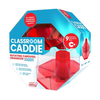Junior Learning Plastic Classroom Caddie Octagonal Storage System, Red (JRL741)