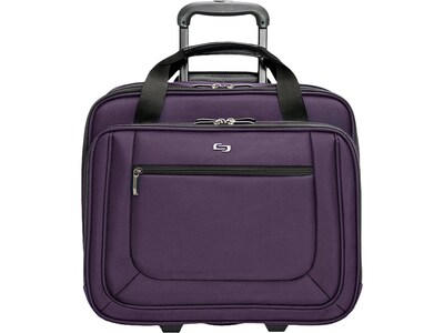 Solo New York Bryant 17.3 Polyester Rolling Laptop Bag, Purple Grape (PT138-33)