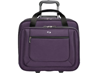 Solo New York Bryant 17.3 Polyester Rolling Laptop Bag, Purple Grape (PT138-33)