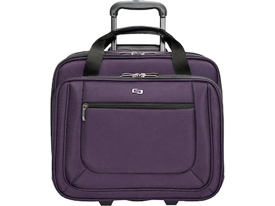 Solo New York Bryant 17.3 Polyester Rolling Laptop Bag, Purple Grape (PT138-33)