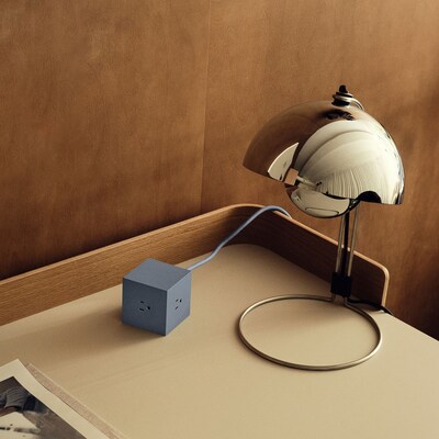 AVOLT Square 1 5.9' 3-Outlet Power Extender with USB-C, Shark Blue (SQ1-NABC30-18SHB)