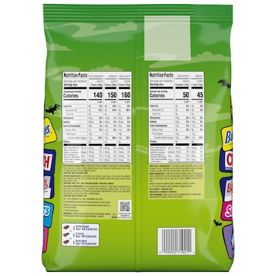 Butterfinger, CRUNCH, Baby Ruth, Nerds, SweetTarts, Snack Size Halloween Candy Variety Pack, 2.8lbs., 160 Pieces (XUS71921)