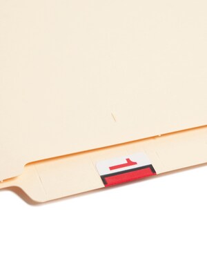 Smead BCCRN Color Coded Numeric Labels, 1" x 1.25", Red, 500/Roll (67371)