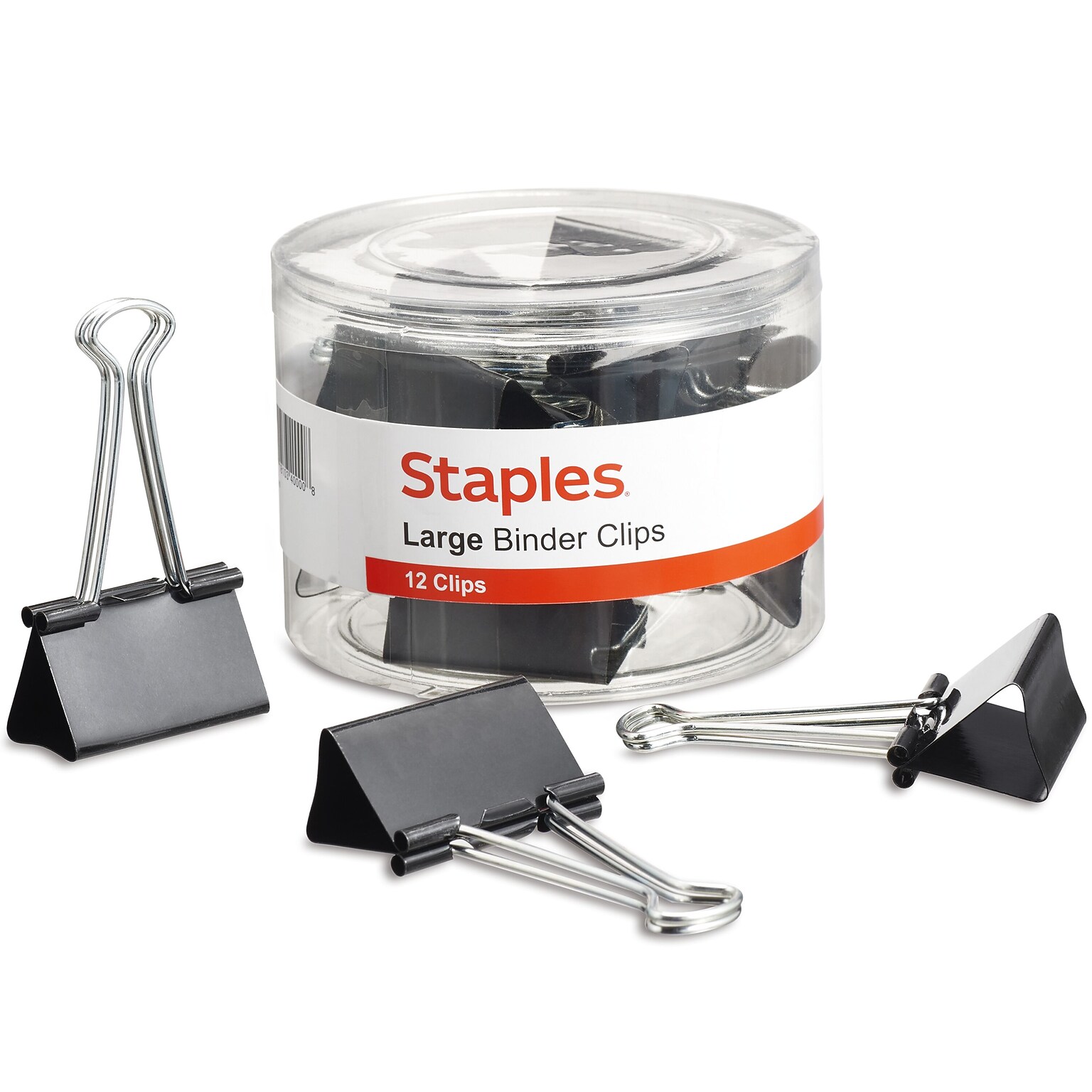 Metal Binder Clips, Large, 1 Capacity