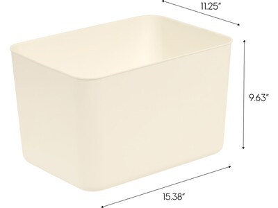 IRIS Open Lid Storage Bin, Off-White, 4/Pack (552113)