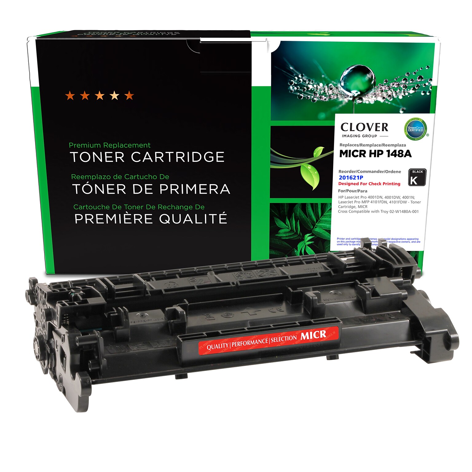 Clover Imaging Group Remanufactured Black Standard Yield MICR Toner Cartridge Replacement for HP W1480A