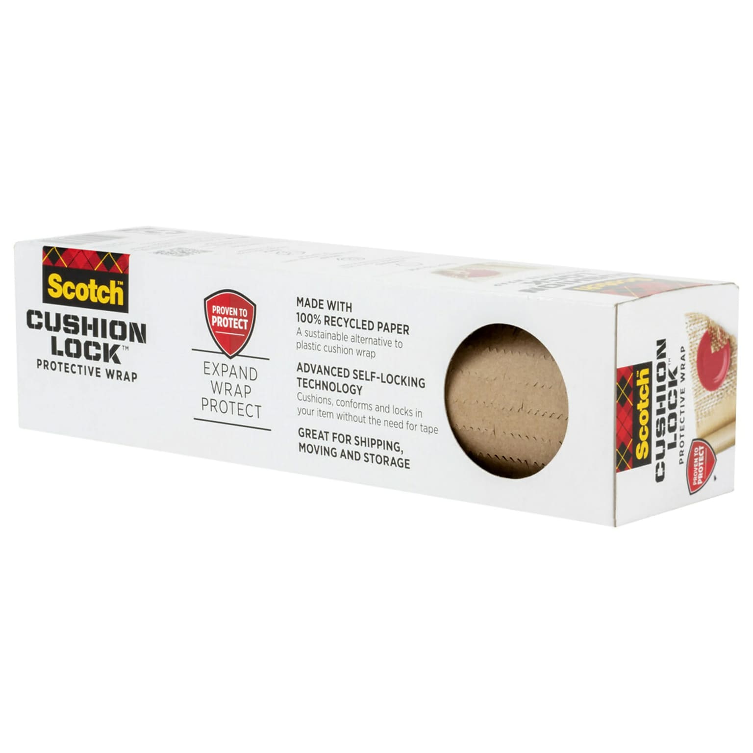 Scotch™ Cushion Lock™ Expanding Protective Wrap, Tan, 12 in x 30 ft (PCW-1230)