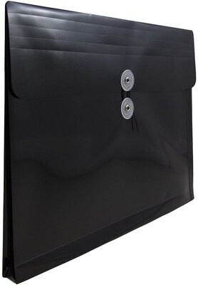 JAM Paper Premium Plastic Document File, Letter, Black, 3/Pack (218B1BLX3)
