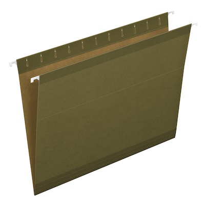 Pendaflex Hanging File Folder, 5-Tab, Letter Size, Green, 25/Box (PFX 4152)