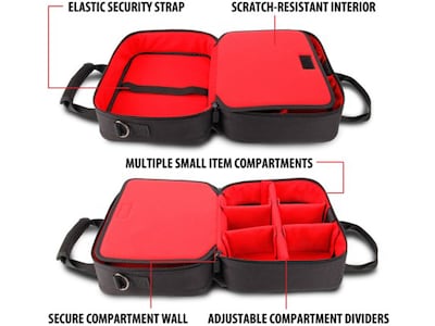 USA Gear S Series S14 Travel Case for Nintendo Switch, Black (GRSLS14100RDEW)