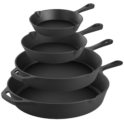 Megachef Cast Iron Skillet Set, Black, 13 Piece/Set (935121259M)