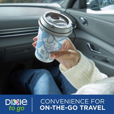 Dixie To Go Paper Cup & Lids Combo, 12 oz., White, 66/Pack (15030)