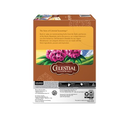 Celestial Seasonings India Spice Chai Tea, 0.13 oz. Keurig® K-Cup®p Pods, 24/Box (14738)