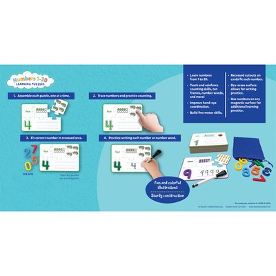 Teacher Created Resources Learning Puzzle: Numbers 1-20, 33/Set (TCR6015)