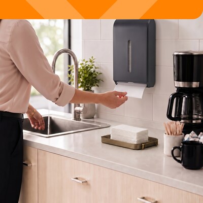 Coastwide Professional Recycled C-Fold Paper Towels, 1-Ply, 150 Sheets/Pack, 2400 Sheets/Carton