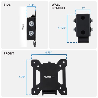 Mount-It! Tilting TV Wall Mount For Screens 19" to 32" Screens (MI-203T)