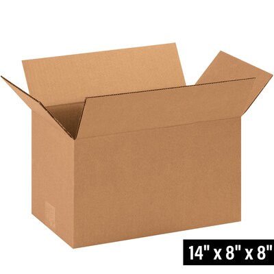 14 x 8 x 8 Shipping Boxes, 32 ECT, 25/Bundle (1488)