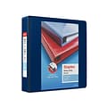 Staples® Heavy Duty 2 3 Ring View Binder with D-Rings, Navy Blue (ST56270-CC)