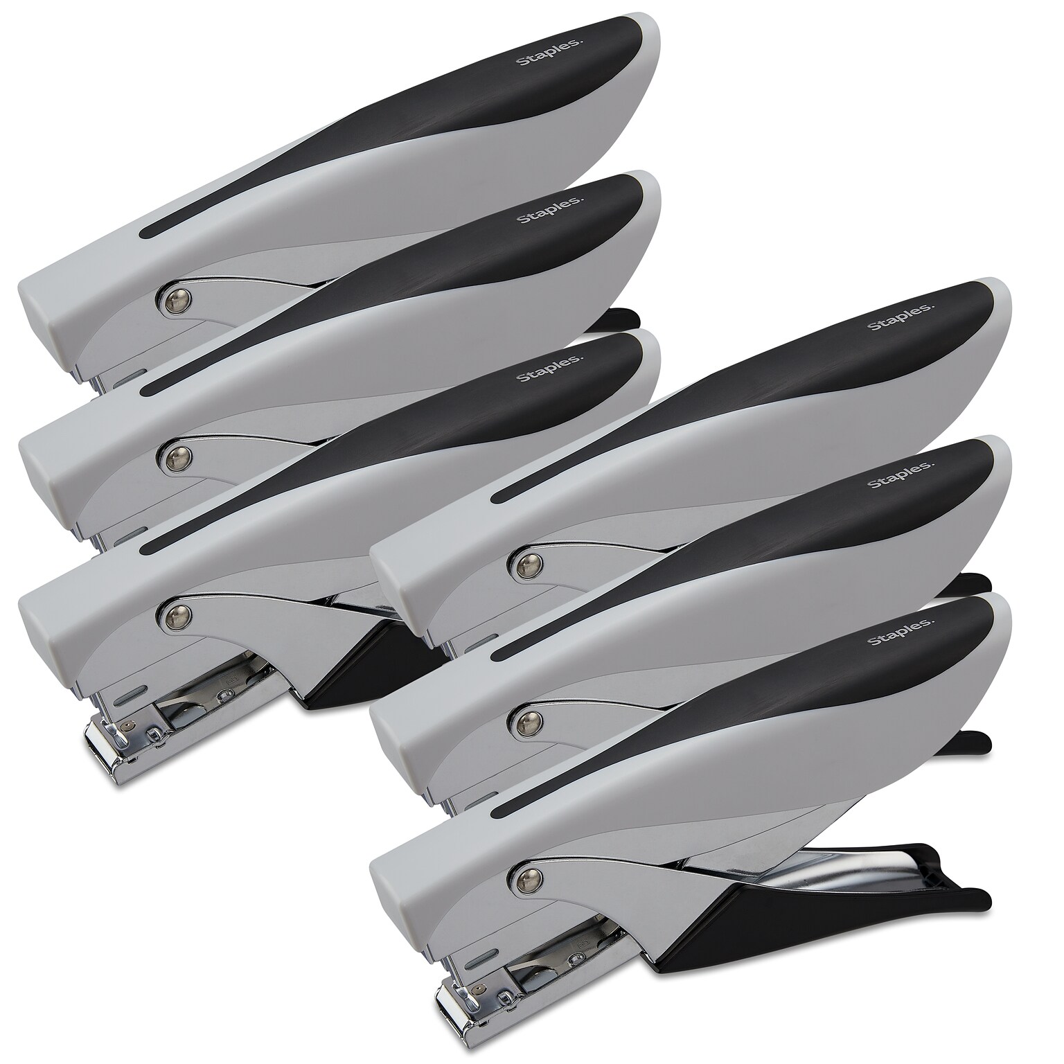 Staples® Handheld Plier Stapler, Fastening Capacity 20 Sheets/20 lb., Gray/Black/Silver