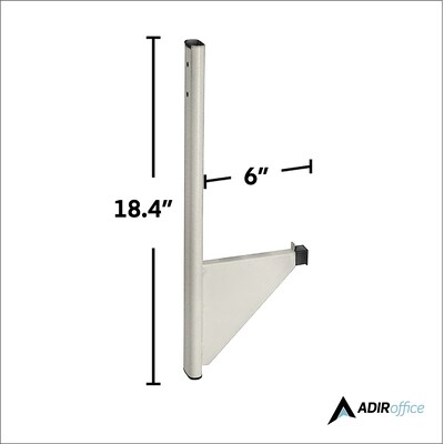 AdirOffice 18.25'' Steel Blueprint Storage Office File Cubicle Wall Rack, Grey (618-GRY)