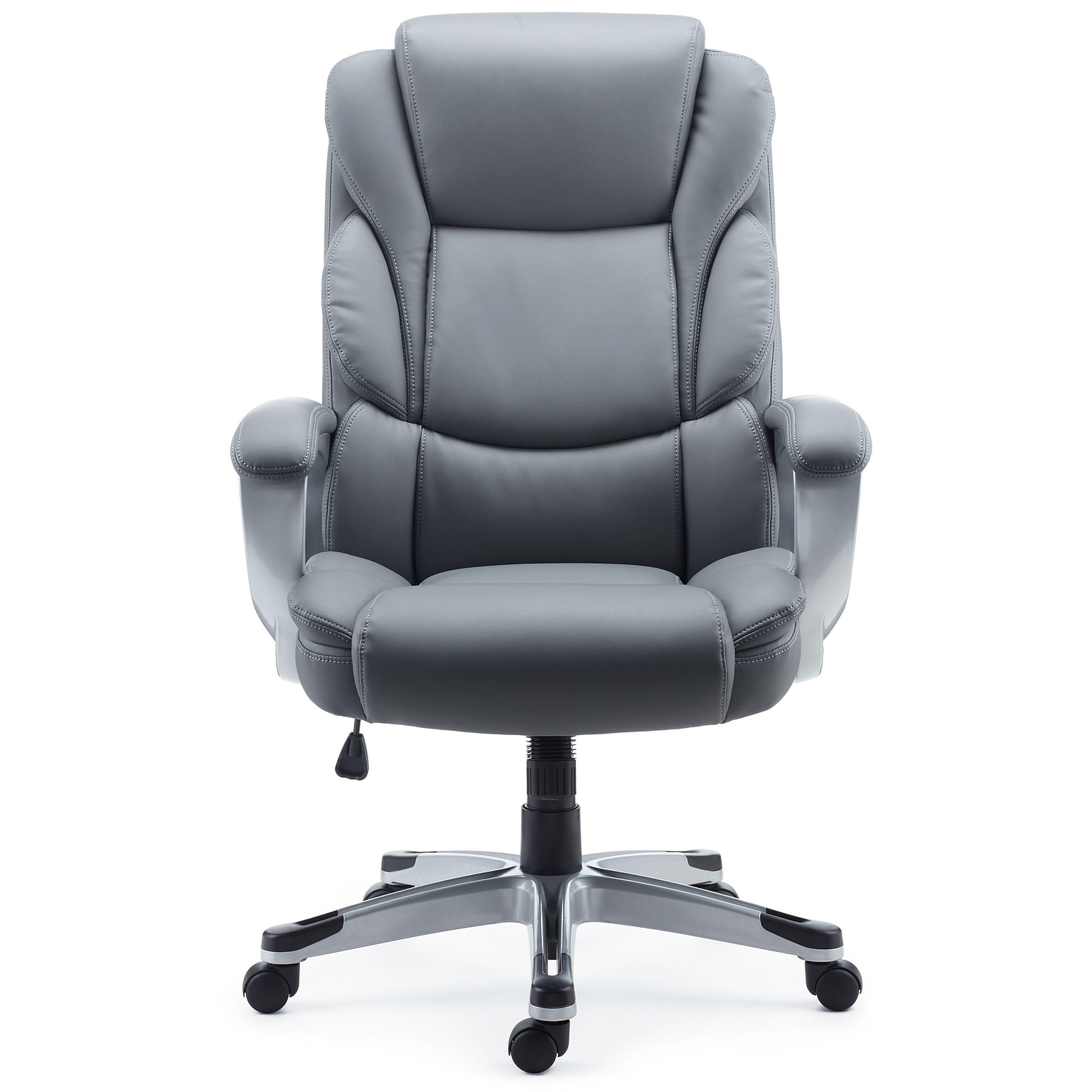 Quill Brand® Mcallum Bonded Leather Manager Chair, Gray (51474)