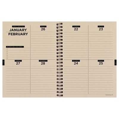2025-2026 TF Publishing Stamp Out 6.5" x 89" Academic Year Weekly & Monthly Planner, Paperboard Cover, Multicolored (AY26-9202)