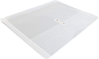 JAM Paper Premium Plastic Document File, Letter, Clear, 3/Pack (218B1CLX3)