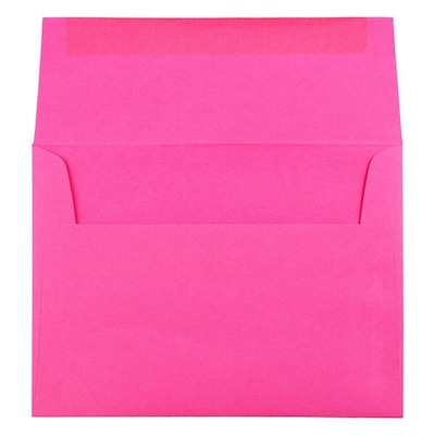 JAM Paper A6 Colored Invitation Envelopes, 4.75 x 6.5, Ultra Fuchsia Pink, 50/Pack (60574I)