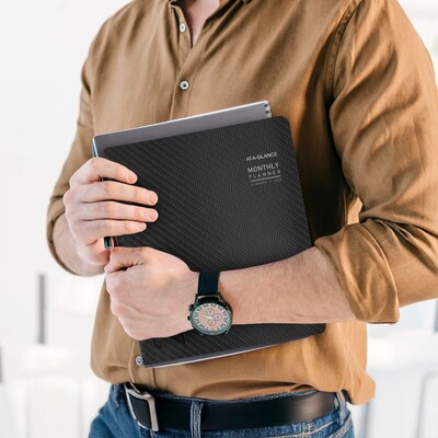 2027 AT-A-GLANCE Contemporary 9" x 11" Monthly Planner, Faux Leather Cover, Charcoal (70-260X-45-27)