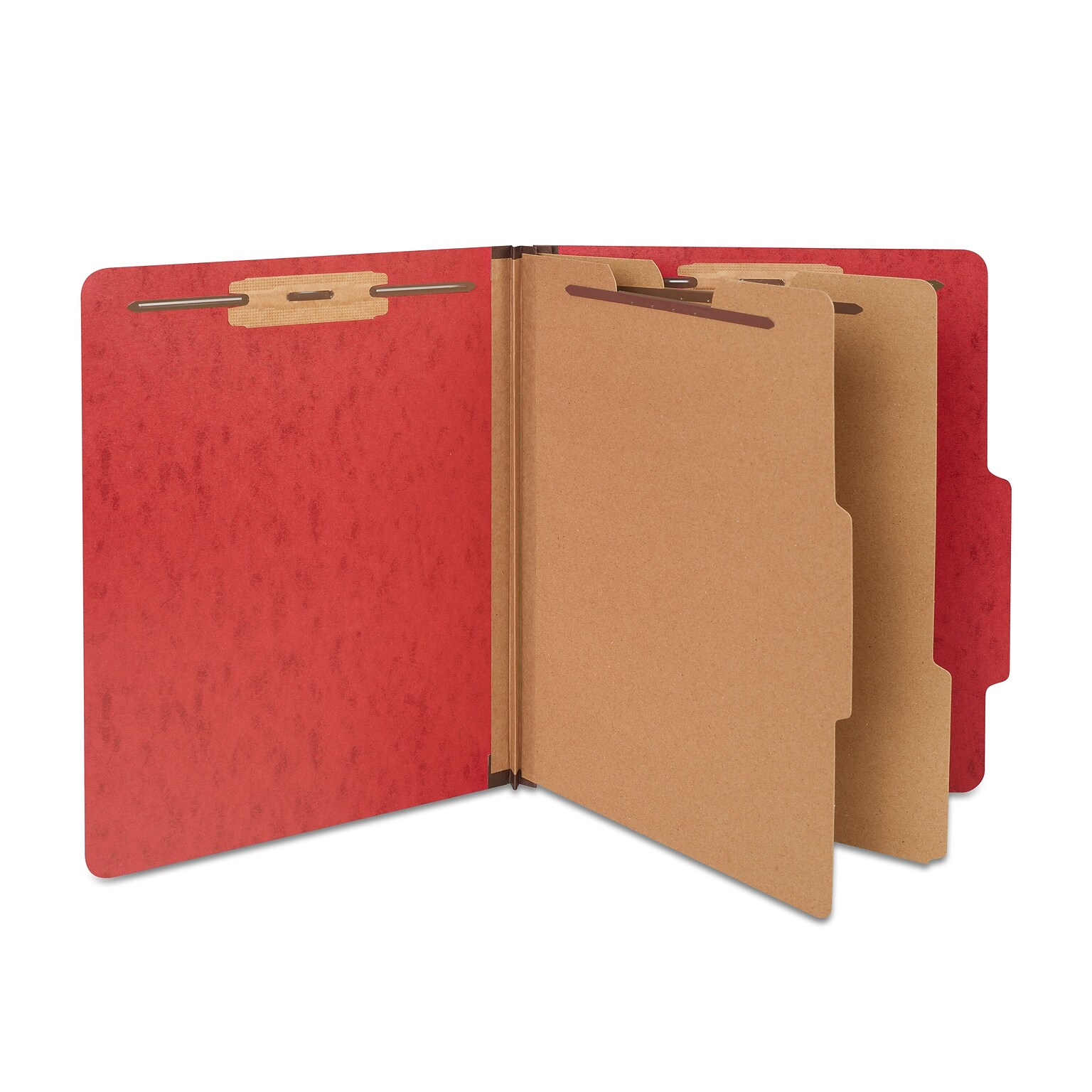 Staples Moisture Resistant Classification Folder, 2-Dividers, 2.5 Expansion, Letter Size, Dark Red, 10/Box (ST614622-CC)