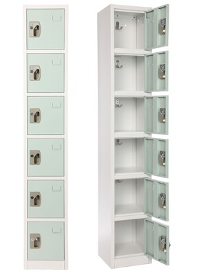 AdirOffice 72" 6-Tier Misty Green Storage Locker (ADI629-206-MGRN)