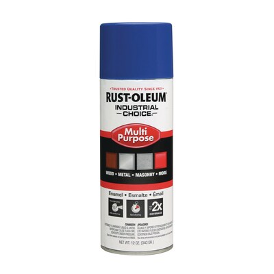 Rust-Oleum Industrial Choice 1600 System Multi-Purpose Enamel Spray Paint, 12 oz. Can, Flat Safety B